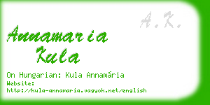 annamaria kula business card