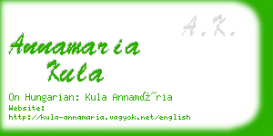 annamaria kula business card